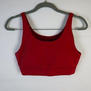 Outdoor Voices Coral Red Sports Keyhole Back Bra Sz Large